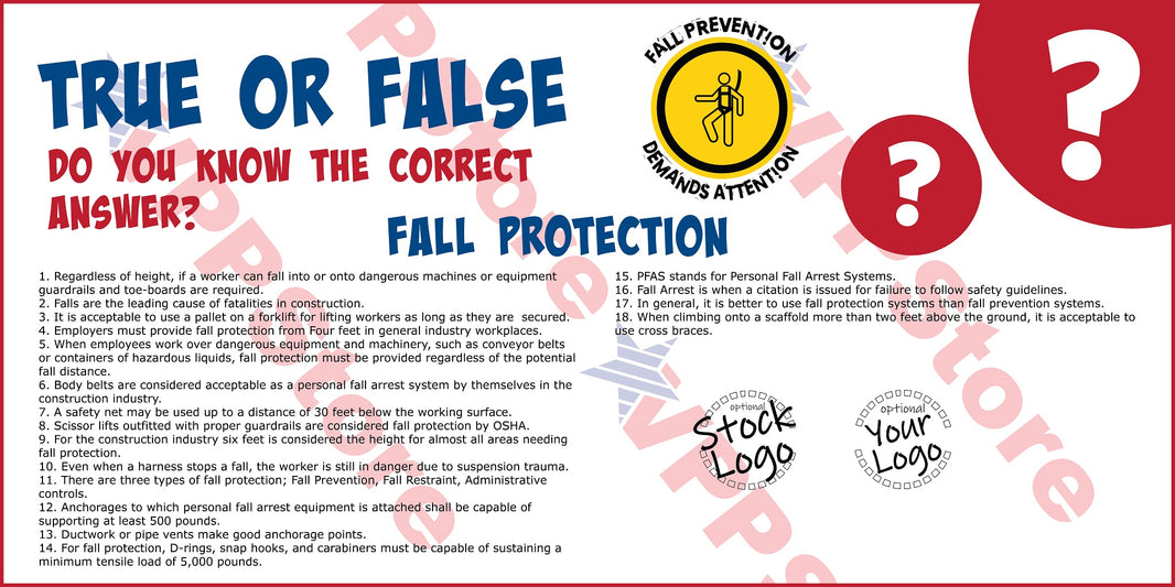 Fall Risk Banner Style Fall Protection Theme – VPPStore