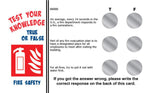 Fire Safety True/False Knowledge Card Package - #402698