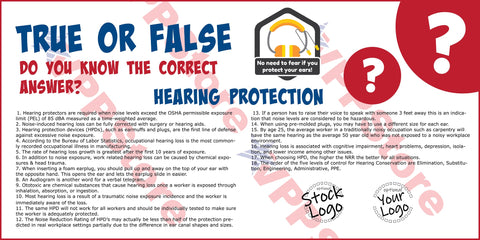 True False Hearing Protection Banner - #402701B
