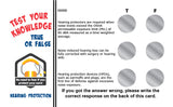 Hearing Protection True/False Knowledge Card Package - #402701