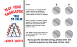 Ladder Safety True/False Knowledge Card Package - #402704