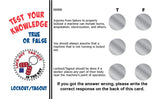 Lockout/Tagout True/False Knowledge Card Package - #402705