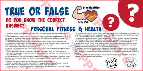 True False Personal Fitness & Health Banner - #402707B