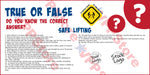 True False Safe Lifting Banner - #402709B