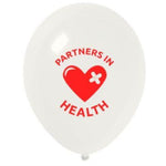 Decorated Latex Balloons w/Partners In Health Logo - #402923