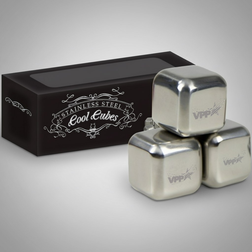 Stainless Steel Beverage Cubes w/OSHA Logo - #403034-1