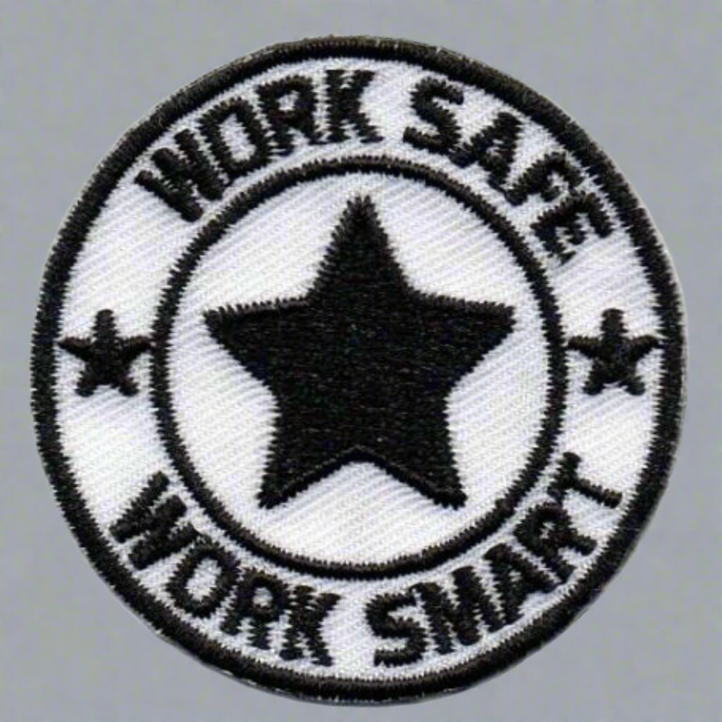 Embroidery Patch with Heat Seal Backing w/Work Safe Logo - #400535