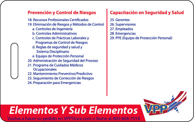 Elements of VPP Badge Spanish (Package of 50) - #403106