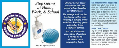 Stop Germs at Home, Work & School Pocket Pamphlet - #403761