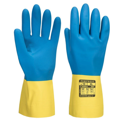Double Dipped Latex Gauntlet Gloves - #403846