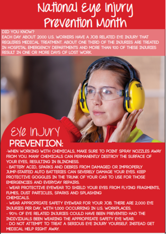 National Eye  Injury Prevention Month Table Tent - #403861T