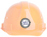 Ladder Safety Round Hard Hat Decal Full Color - #403952