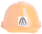 Ladder Safety Square Hard Hat Decal Full Color - #403953