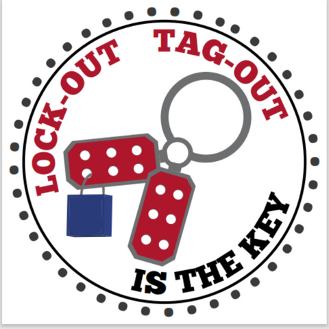 Lockout Tagout Round or Square Magnet Full Color - #403982