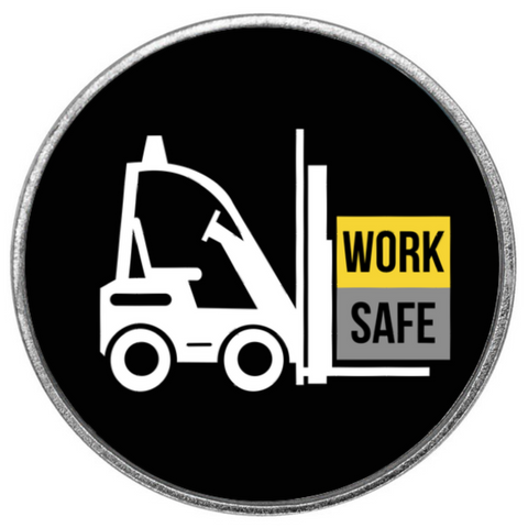 Forklift Safety Round Lapel Pin - #403983