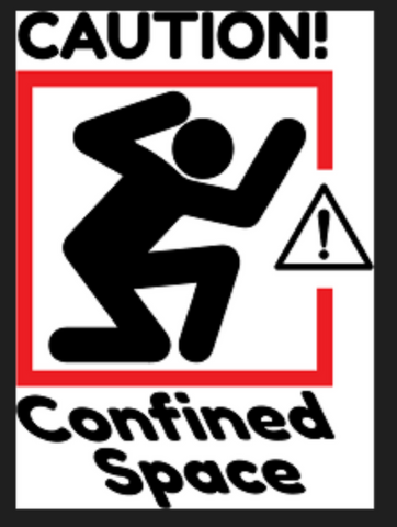 Confined Space Hard Hat Decal  - #404118