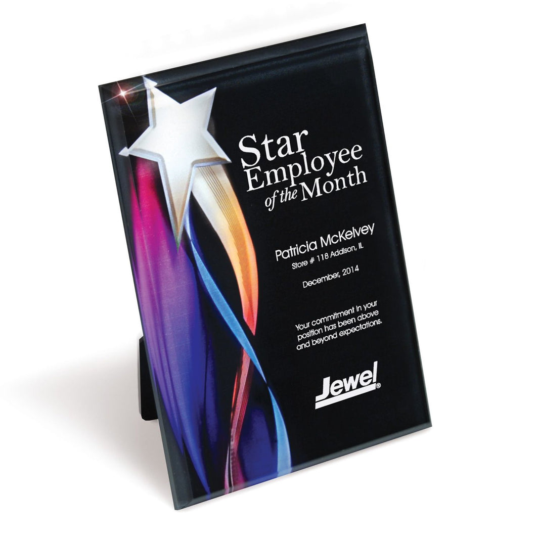 Streaming Star Lucite Plaque With Hanger/Easel - #403207
