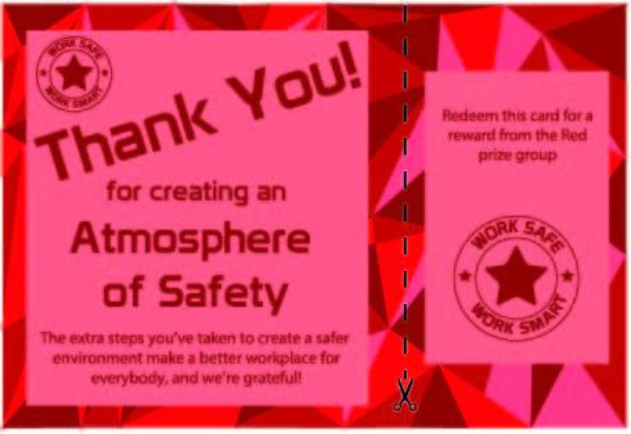 Atmosphere of Safety Employee Engagement Program Package Containing Cards and Prizes - #401970