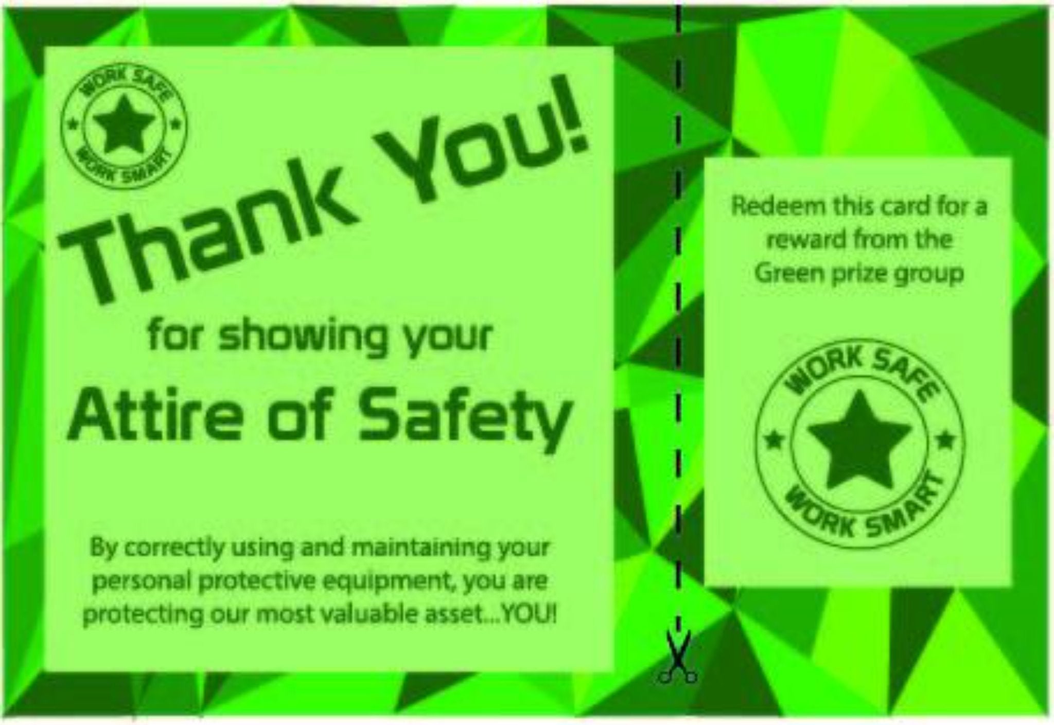 Attire of Safety Employee Engagement Program Package Containing Cards and Prizes - #401968