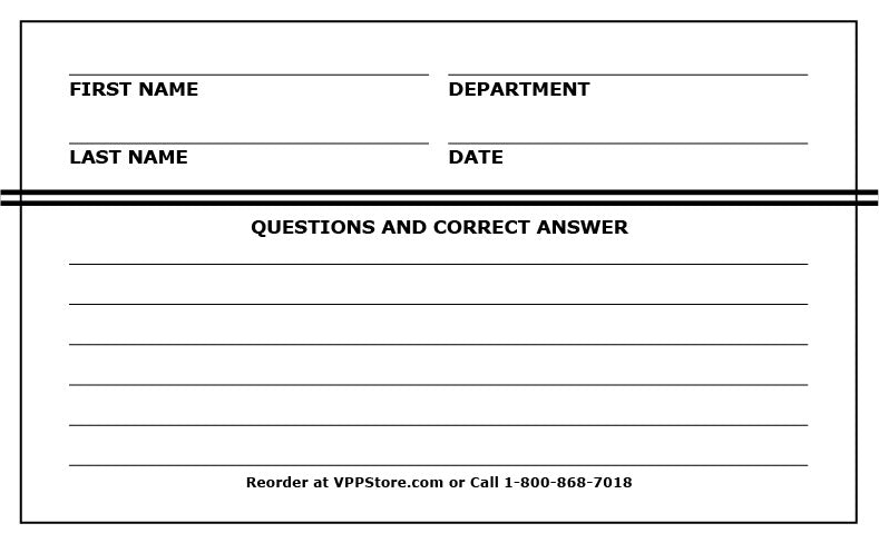 VPP Basic True/False Knowledge Card Package - #402692