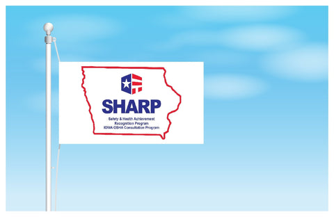 Iowa SHARP Flag Double Sided - #403356