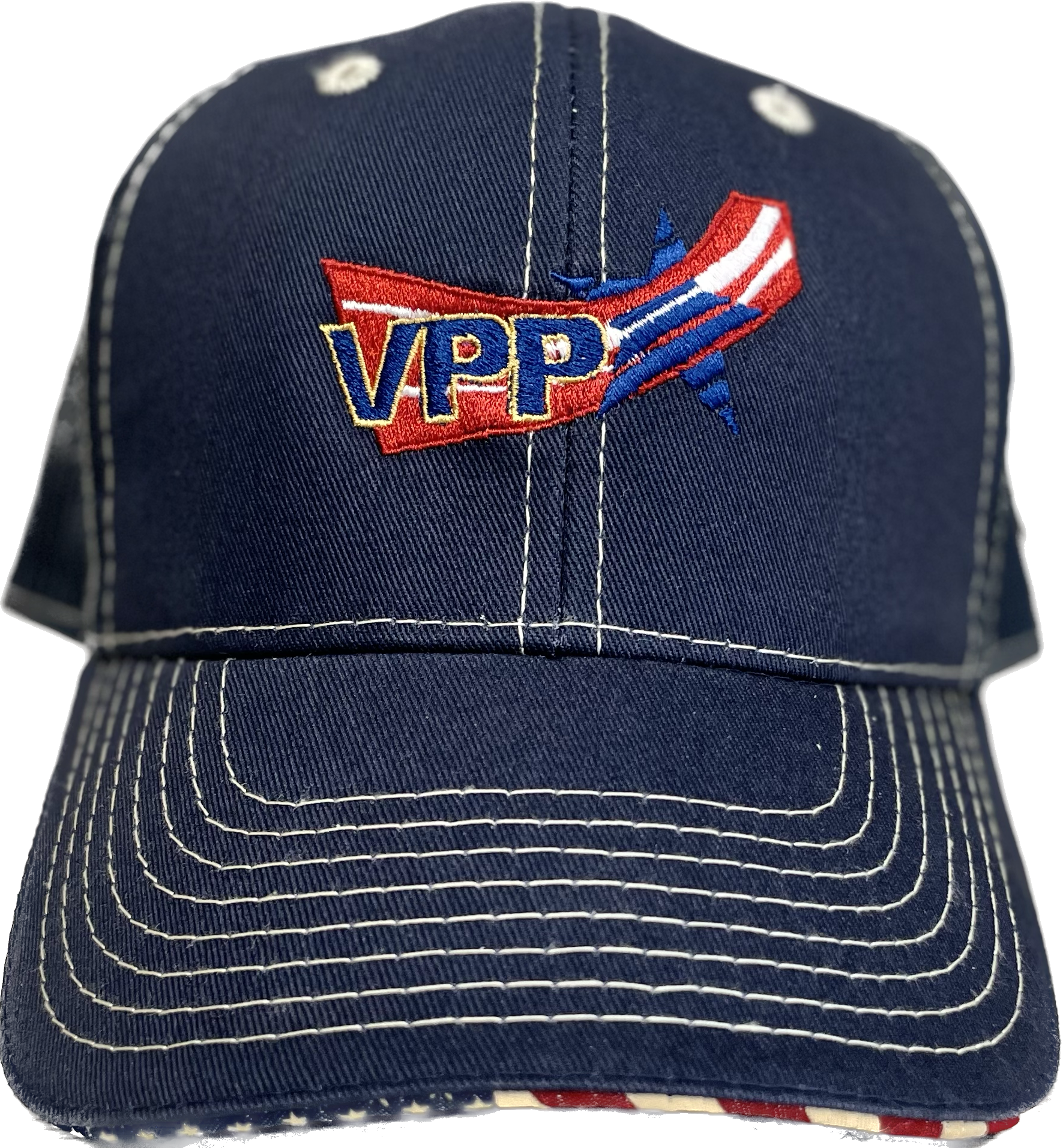 American Flag Sandwich Bill Cap w/OSHA Logo - #404312