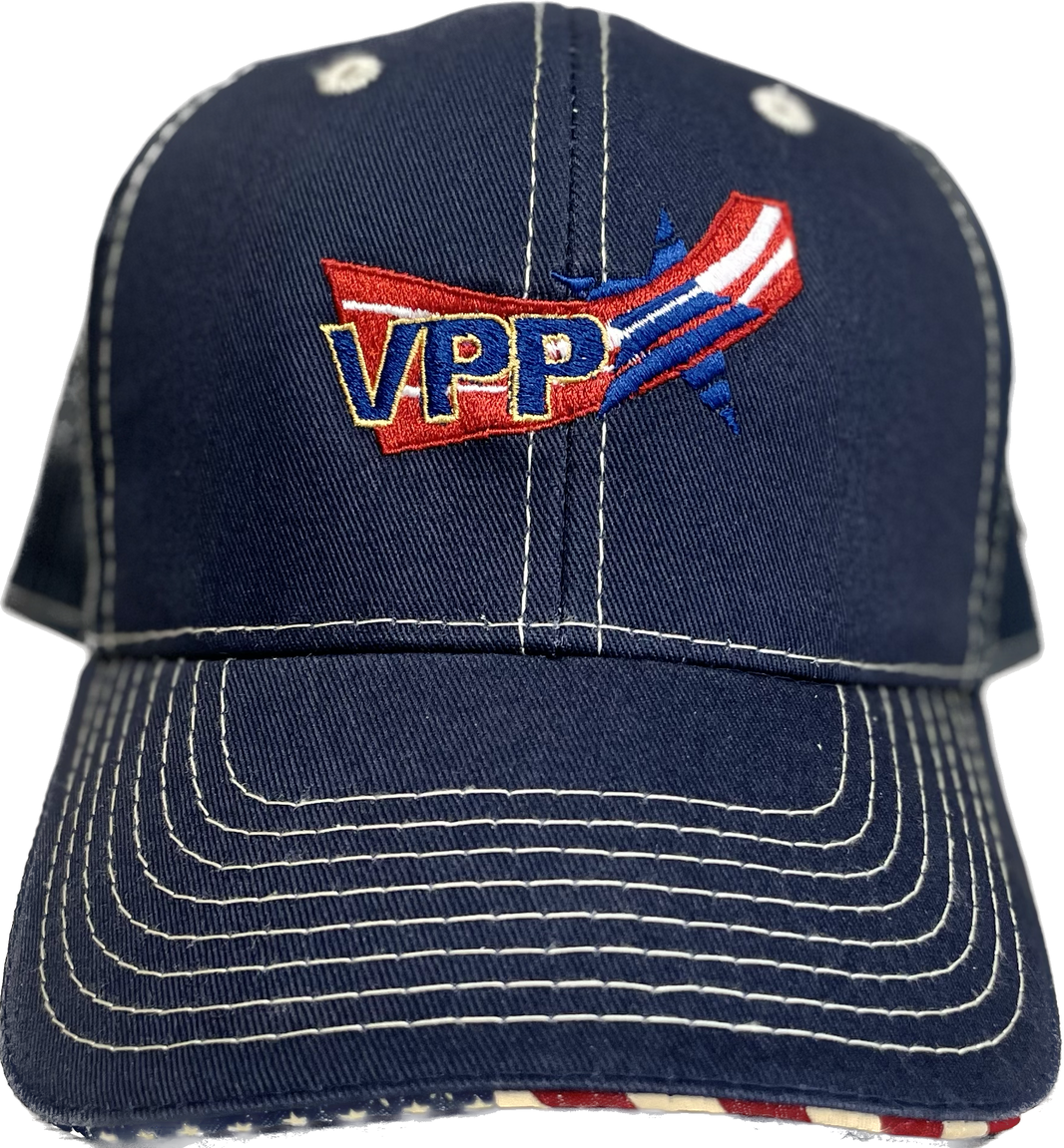 American Flag Sandwich Bill Cap w/OSHA Logo - #404312