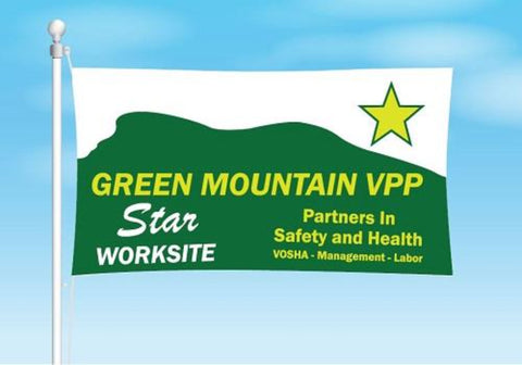 Vermont VPP Star Worksite Flag Double Sided - #402863