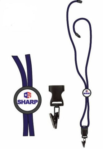 Braided Lanyard w/ Round Slider SHARP Logo - #403091