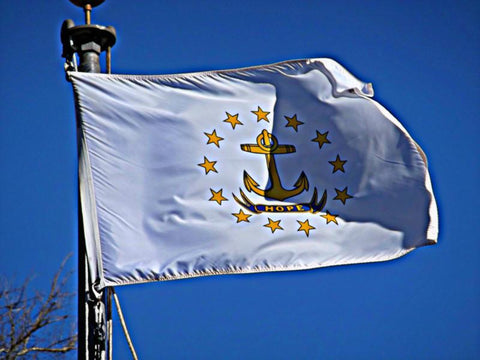 Rhode Island Outdoor State Flag - #402829